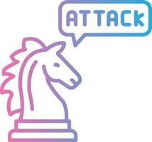 Attack Digital Outline Piece vector