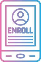 Enroll Minimal UI Element vector