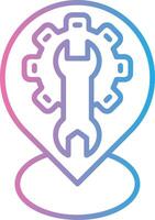 Location Pin Color Block Badge vector