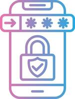 Privacy Color Stroke Symbol vector
