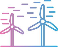 Wind Energy Futuristic UI Mark vector