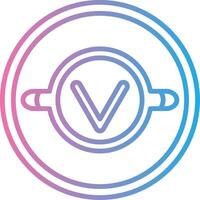 Voltmeter Color Stroke Symbol vector