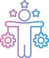 Work Life Balance Solid Fill Symbol vector