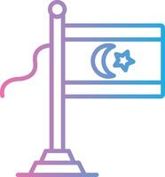 Azerbaijan Flag Futuristic App Badge vector
