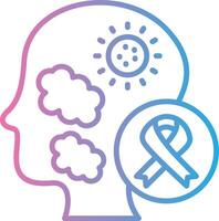 Brain Cancer Outlined Frame Object vector