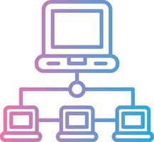 Computer Networking Stylized Flat Drawing vector