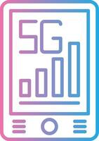 Mobile Data Dark Mode Symbol vector