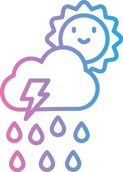 lluvia degradado estilo elemento vector