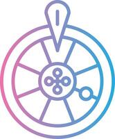 Roulette Wheel Thin Graphic Shape vector