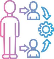 Team Management Elegant Shape Symbol vector