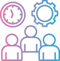 Work Time 3D Interface Shape vector