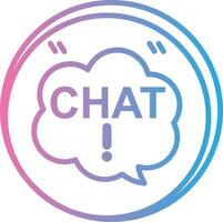 Chat Balloon Monochrome Line Graphic vector
