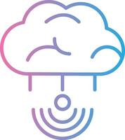 Cloud Connection Stylized Flat Drawing vector