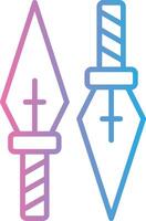 Kunai Gradient Color Form vector