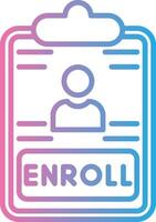 Open Enrollment Gradient Color Form vector