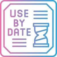 Use By Date Soft Outline Graphic vector