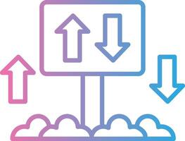 Two Ways 3D Rendered Symbol vector