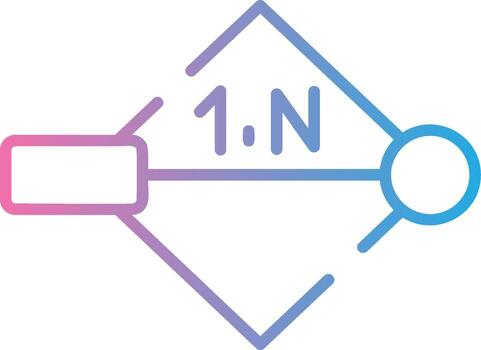 cardinalidad agudo borde visual vector