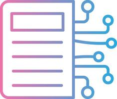 Digital Book Gradient Themed Symbol vector