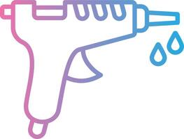 Glue Gun Shadowed Flat Design vector