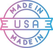 Made In Usa Neon UI Symbol vector