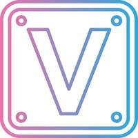 Letter V Flat UI Form vector