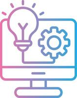 Monitor Simplified Line Mark vector
