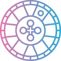 Roulette Monochrome Line Graphic vector