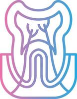 Tooth 3D Interface Shape vector