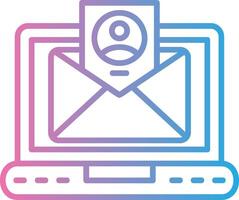 Email Custom Line Element vector