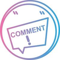 Comment Sharp Line Mark vector