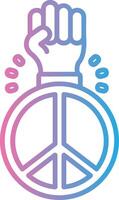 Peace Sign Pixel Style Badge vector