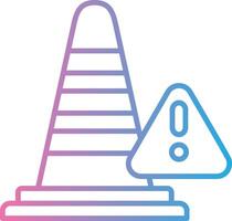 Traffic Cone Monotone Sketch Design vector