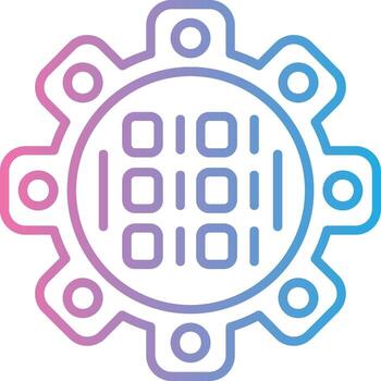 binario código apagado tono elemento vector