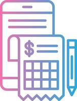 Digital Invoice Gradient Color Form vector