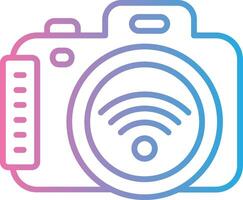 Digital Camera Bold Outline Badge vector