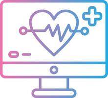 Heart Rate Sharp Line Mark vector