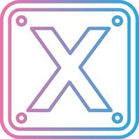 Letter X Minimal UI Element vector