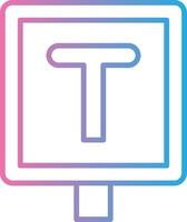T Junction 3D Rendered Symbol vector