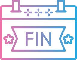 The End Gradient Color Form vector