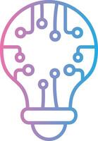 Light Bulb Futuristic App Badge vector