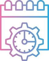 Deadline Gradient Themed Symbol vector