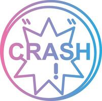 Crash Minimal Art Object vector