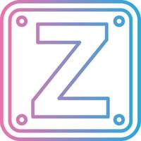 Letter Z Subtle UI Graphic vector