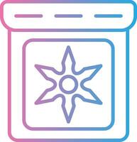 Ninja Color Block Badge vector