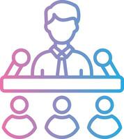 Politician Shadowed Flat Design vector