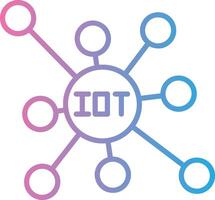 Iot Color Stroke Symbol vector