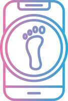 Step Detector App Based UI Graphic vector
