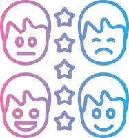 User Rating Outlined Line Artwork vector