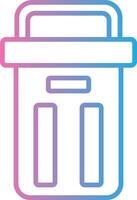 Trash Can Gradient Themed Symbol vector